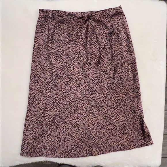 HP✨Victoria's Secret Animal Print Midi Satin Skirt - Picture 6 of 6